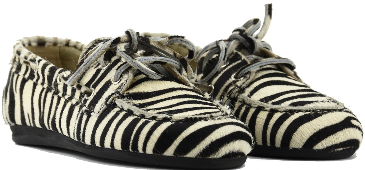 Posa Boat Loafer Zebra Wit