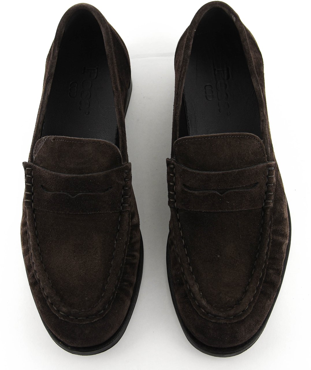 Posa Penny Loafer Dark Brown Suede Bruin