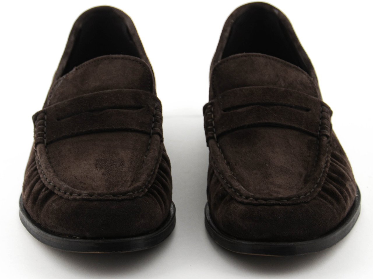 Posa Penny Loafer Dark Brown Suede Bruin