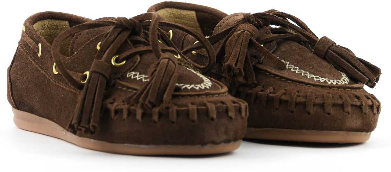Posa Boat Loafer Fringe Dark Brown Bruin