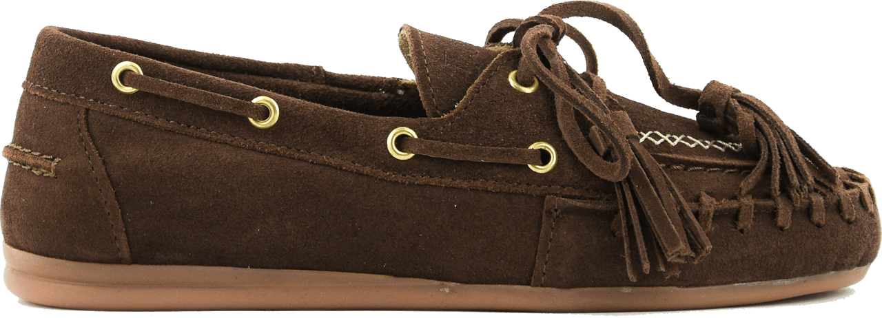 Posa Boat Loafer Fringe Dark Brown Bruin