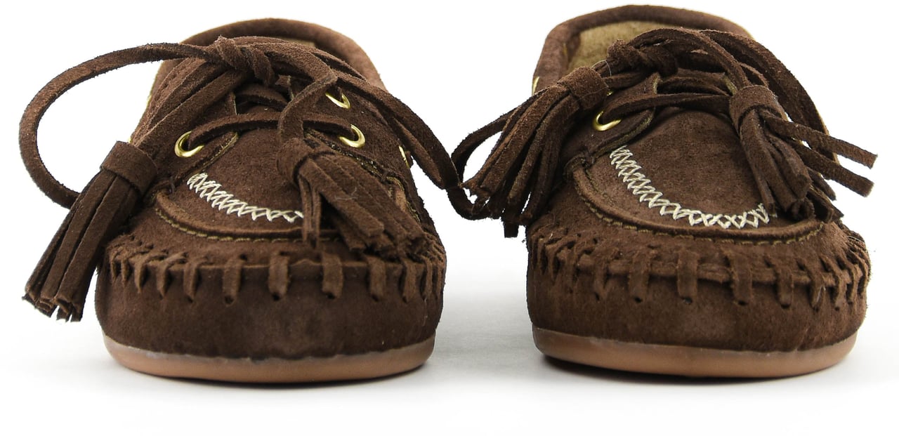 Posa Boat Loafer Fringe Dark Brown Bruin
