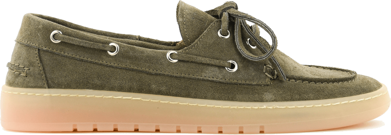 Posa Boat Loafer Man Drizzle Suede Groen