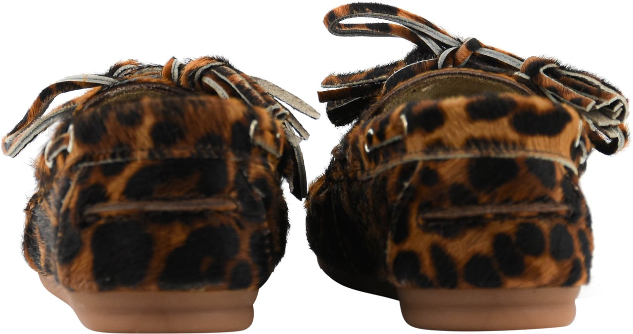 Posa Boat Loafer Fringe Leopard Divers