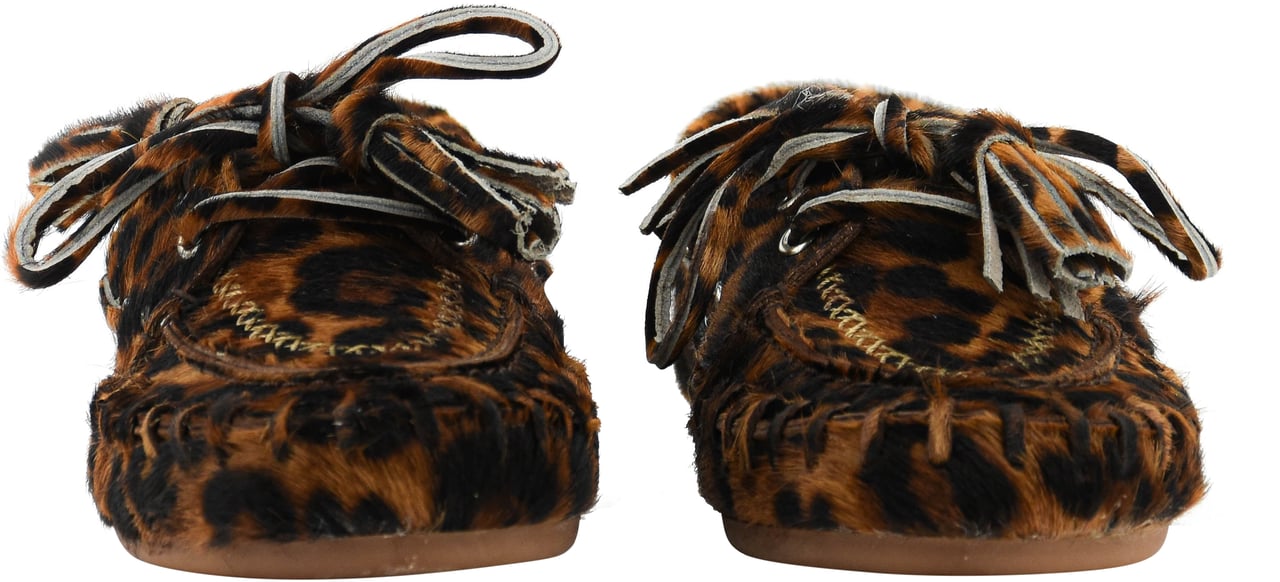 Posa Boat Loafer Fringe Leopard Divers