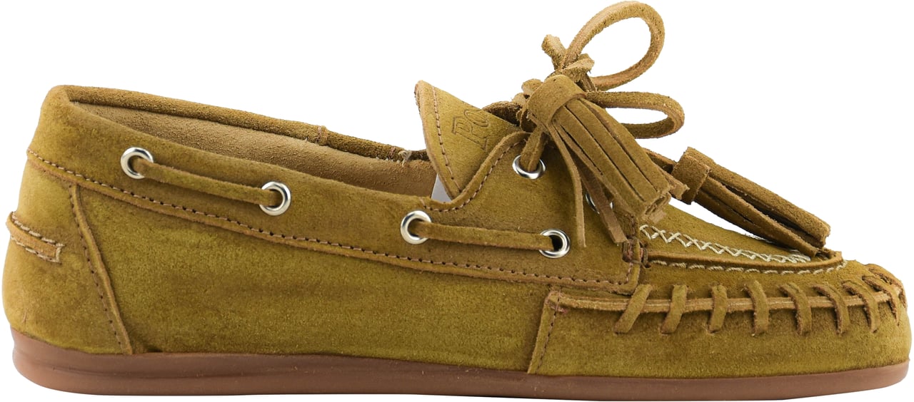 Posa Boat Loafer Fringe Tan Bruin