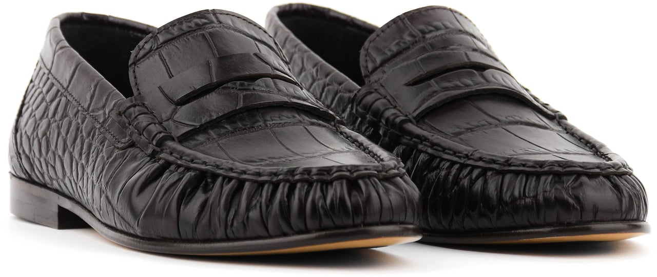 Posa Loafer Wrinkle Croc Bordeaux Rood
