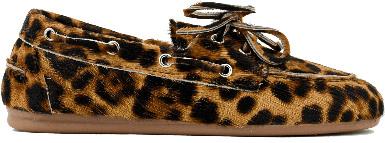 Posa Boat Loafer Leopard Bruin