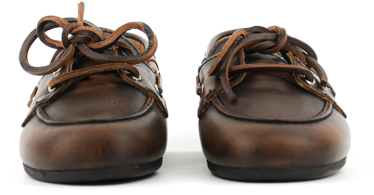 Posa Boat Loafer Box Leather Coffee Bruin