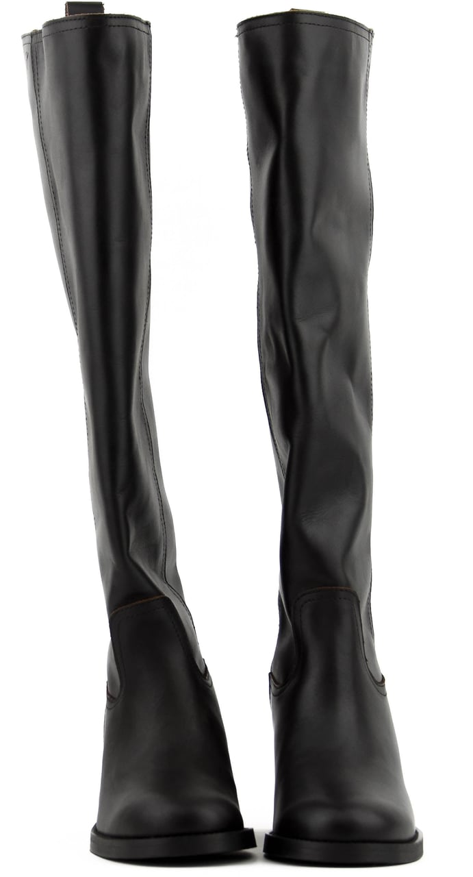 Posa Alta Boot Leather Black Zwart