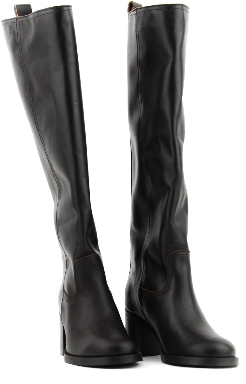 Posa Alta Boot Leather Black Zwart