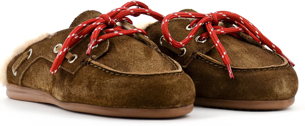 Posa Boat Loafer Mule Dark Brown Bruin