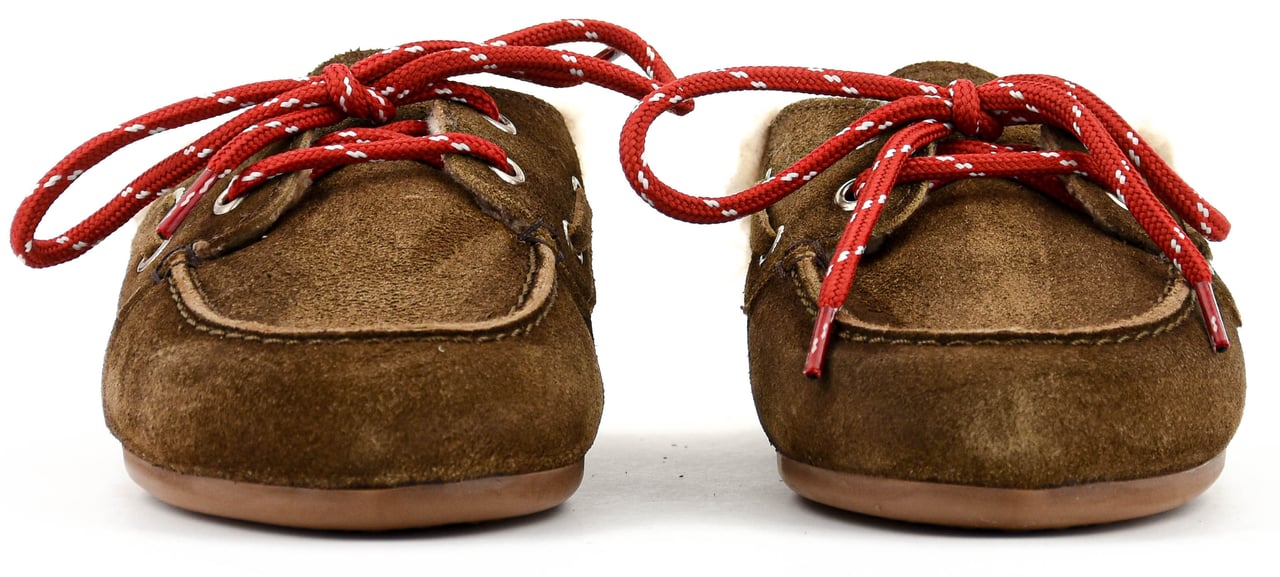 Posa Boat Loafer Mule Dark Brown Bruin