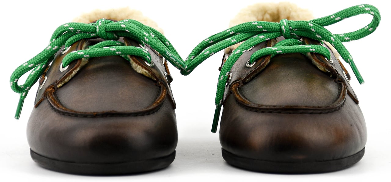 Posa Boat Loafer Coffee Shearling Bruin