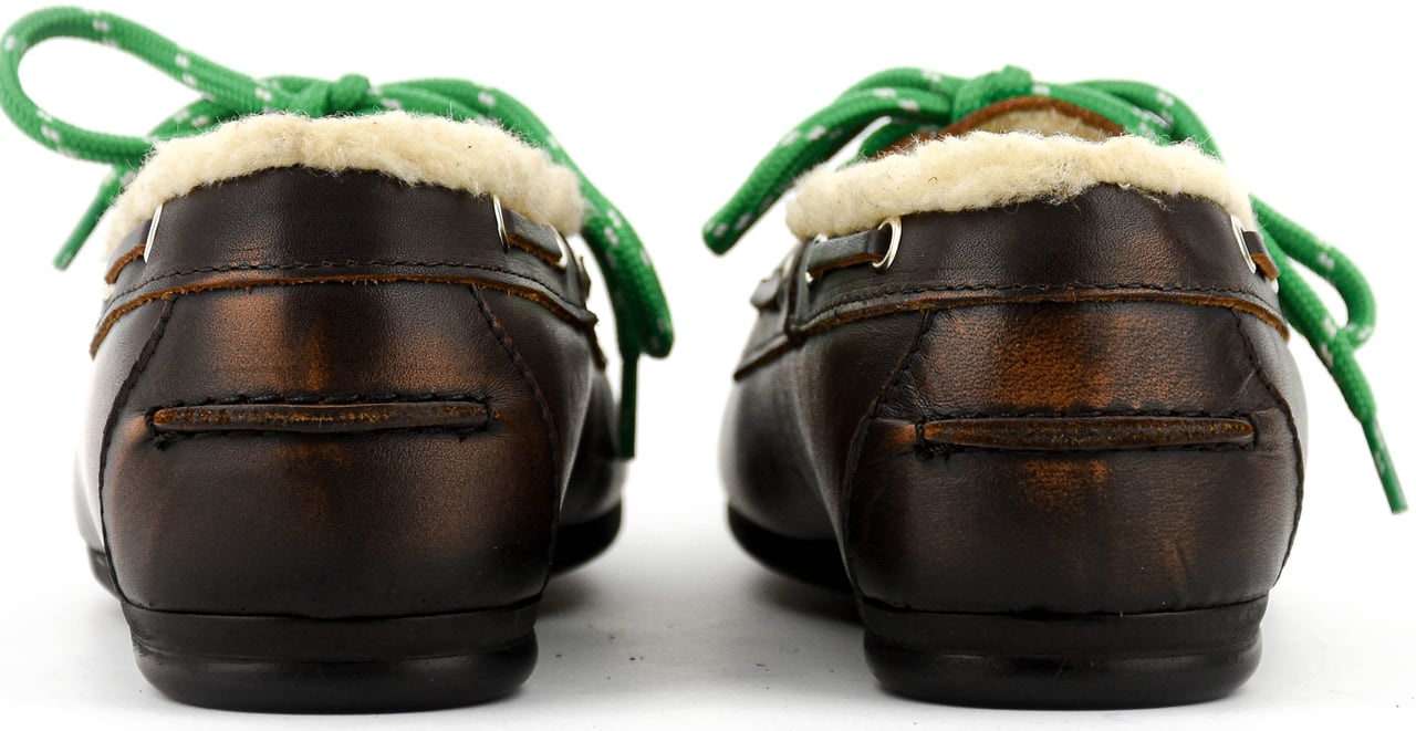 Posa Boat Loafer Coffee Shearling Bruin