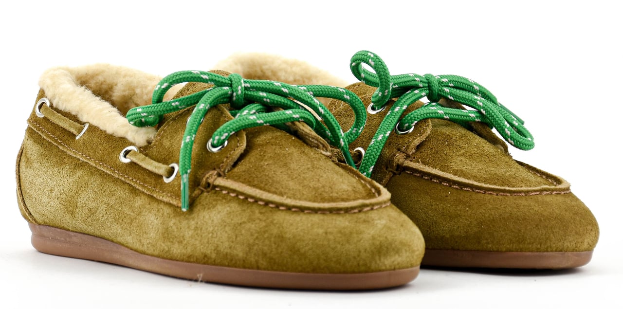 Posa Boat Loafer Desert Tan Fur Bruin