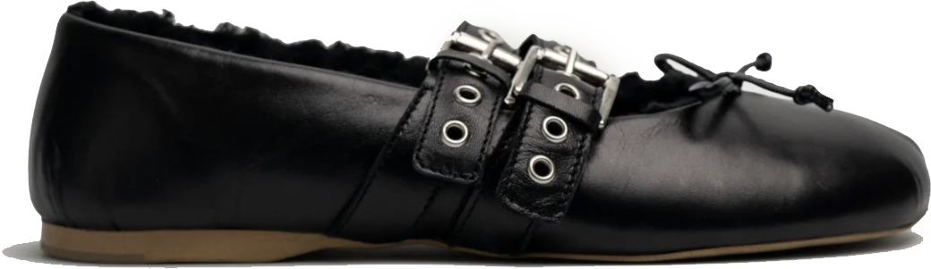 Posa Vita Ballerina Black Fur Zwart