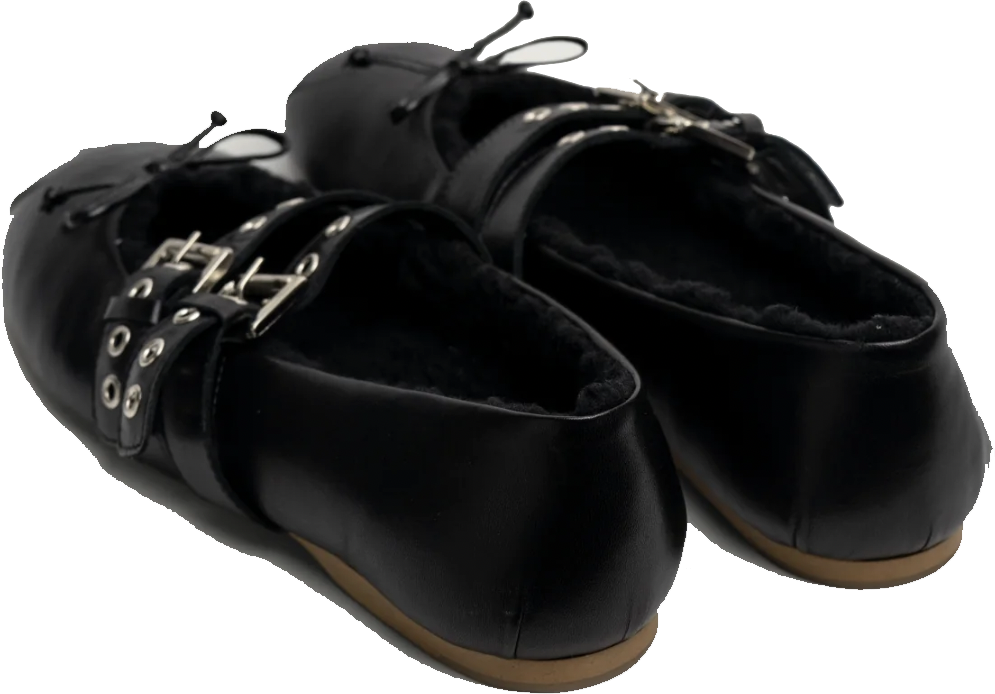 Posa Vita Ballerina Black Fur Zwart