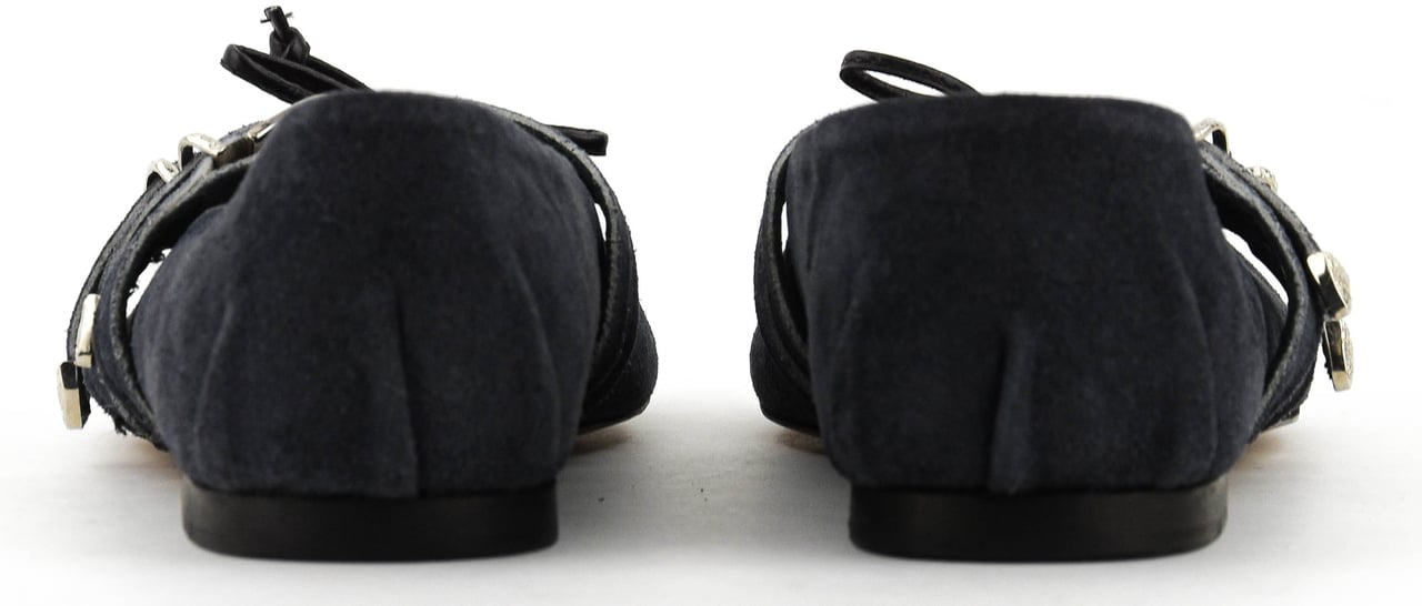 Posa Vita Ballerina Black Suede Zwart