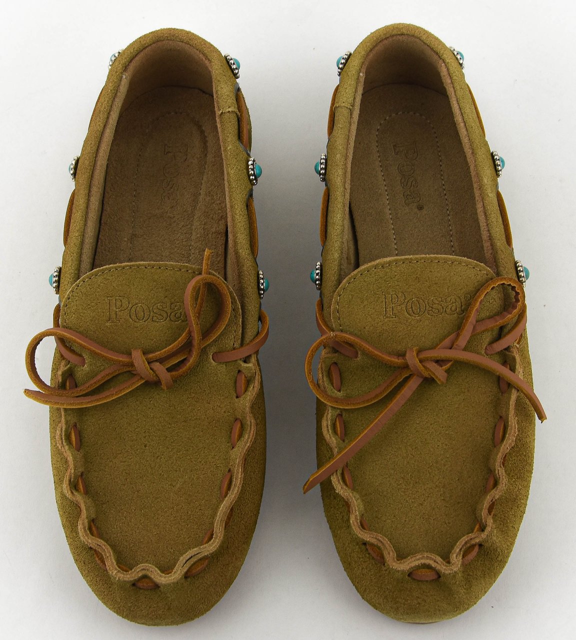 Posa Boat Loafer Western Tan Bruin