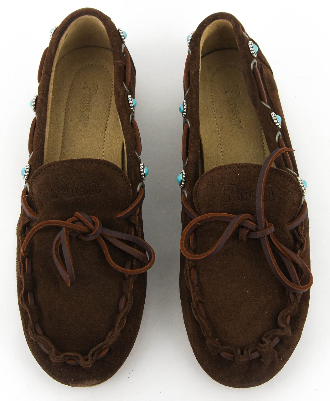 Posa Boat Loafer Western Dark Brown Bruin
