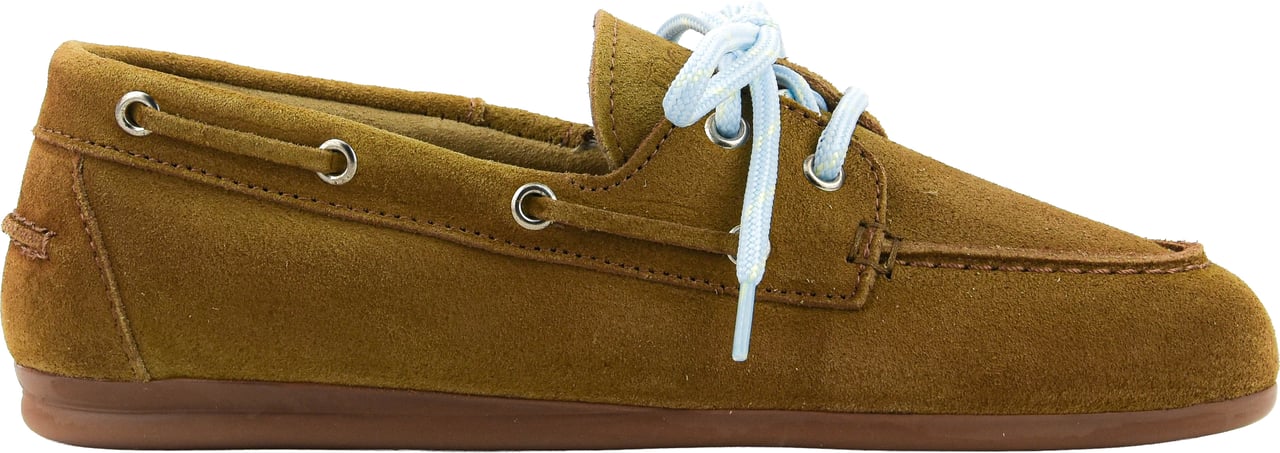 Posa Boat Loafer Camel Suede Beige