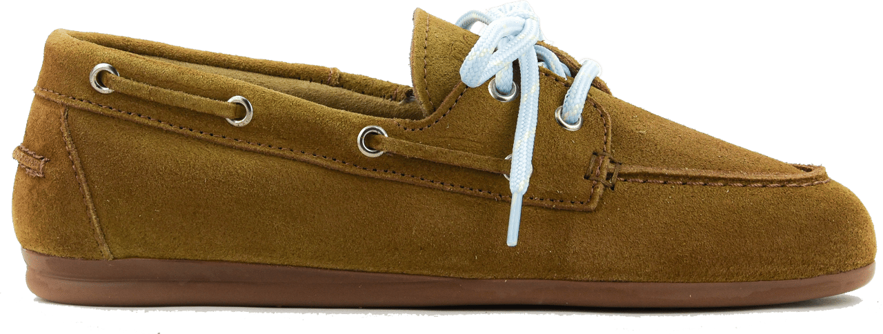 Posa Boat Loafer Camel Suede Beige