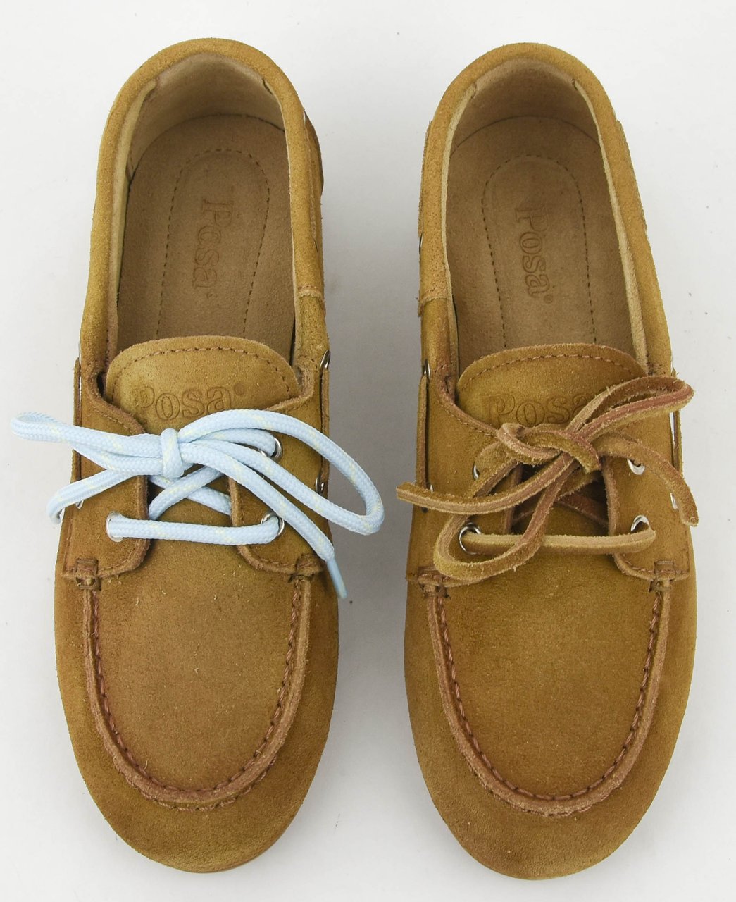 Posa Boat Loafer Camel Suede Beige