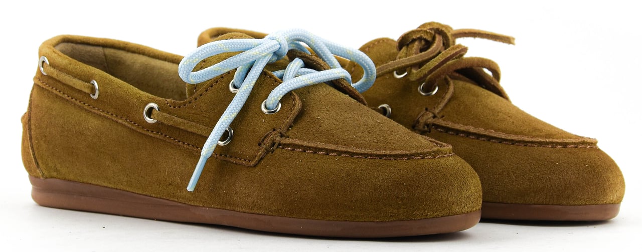 Posa Boat Loafer Camel Suede Beige