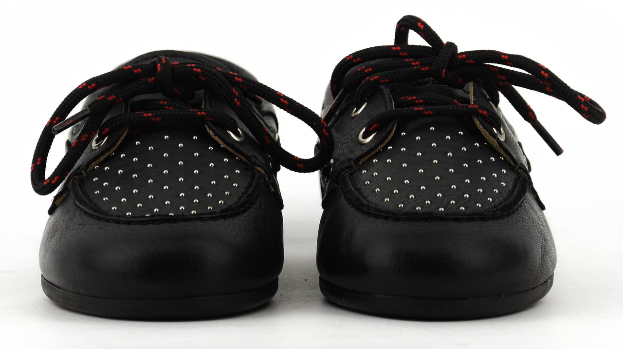 Posa Boat Loafer Studs Black Zwart