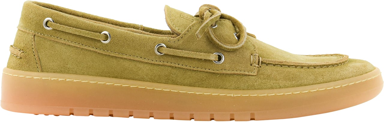 Posa Boatloafer Man Tan Suede Bruin