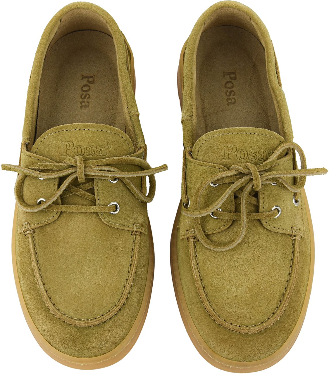 Posa Boatloafer Man Tan Suede Bruin
