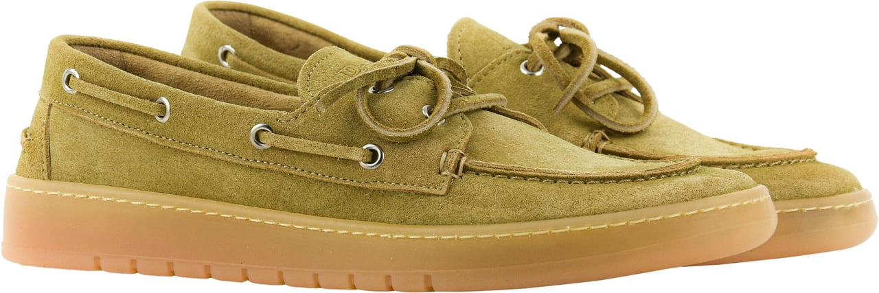 Posa Boatloafer Man Tan Suede Bruin