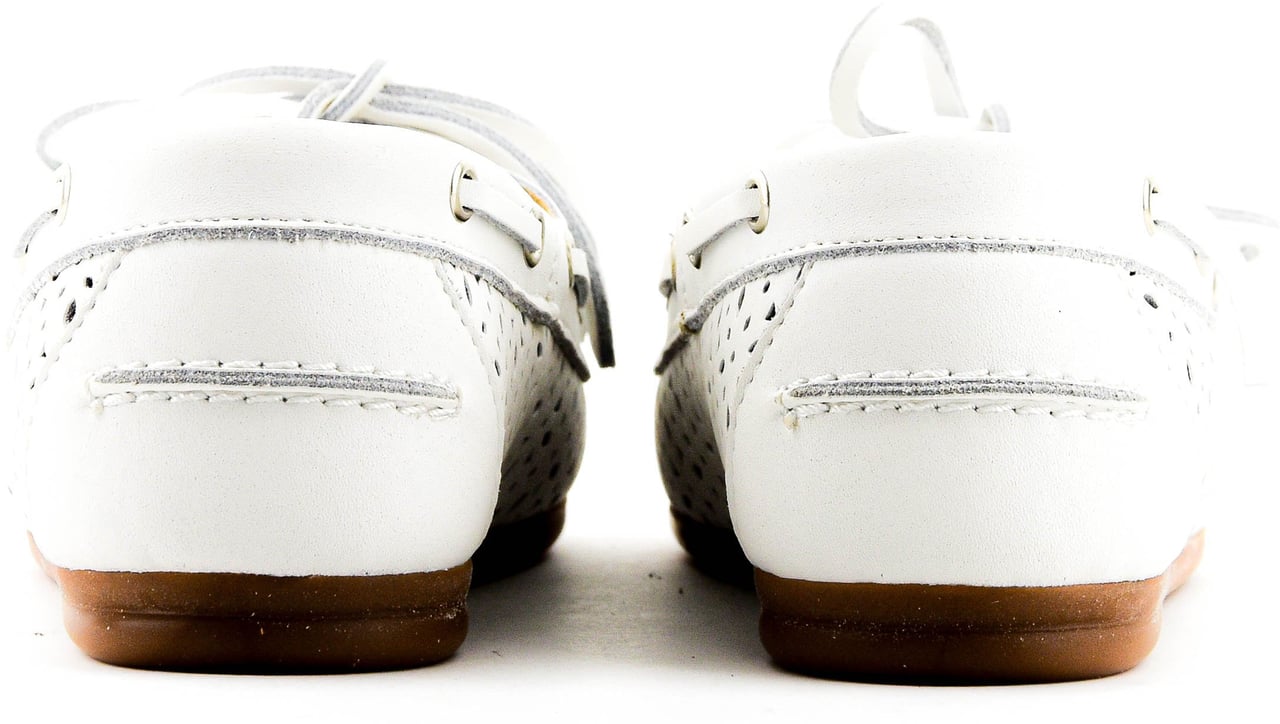 Posa Boat Loafer Perforated Off White Wit