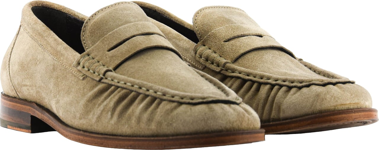 Posa Penny Loafer Wrinkle Beige Beige