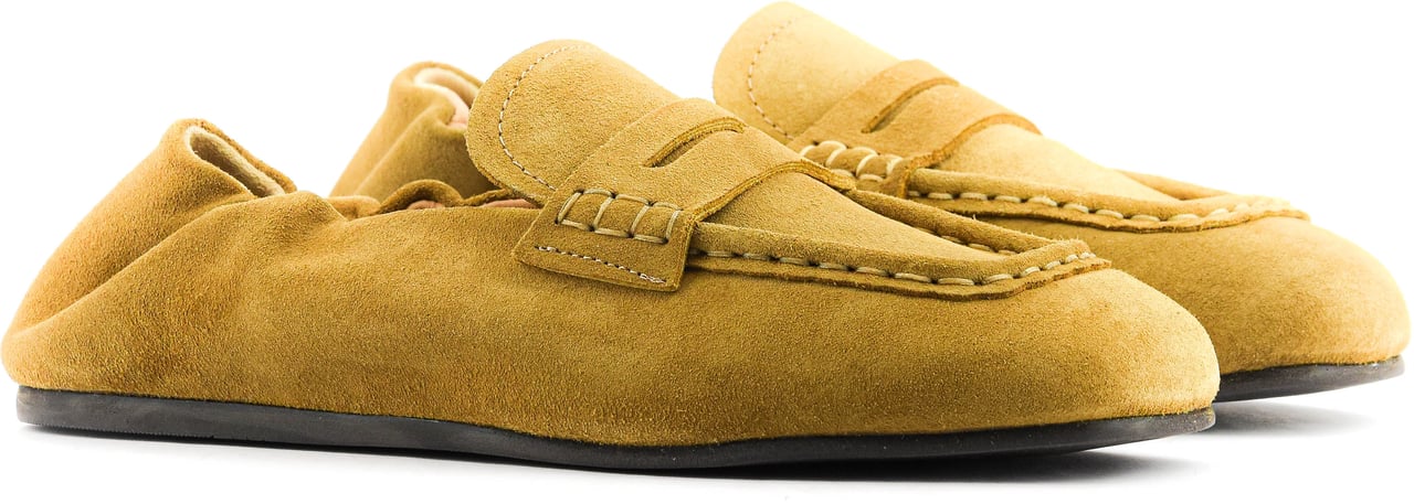 Posa Penny Loafer Square Light Camel Beige