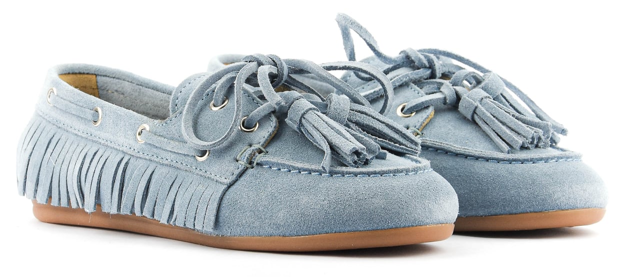 Posa Boat Loafer Native Tassel Blue Lagoon Blauw