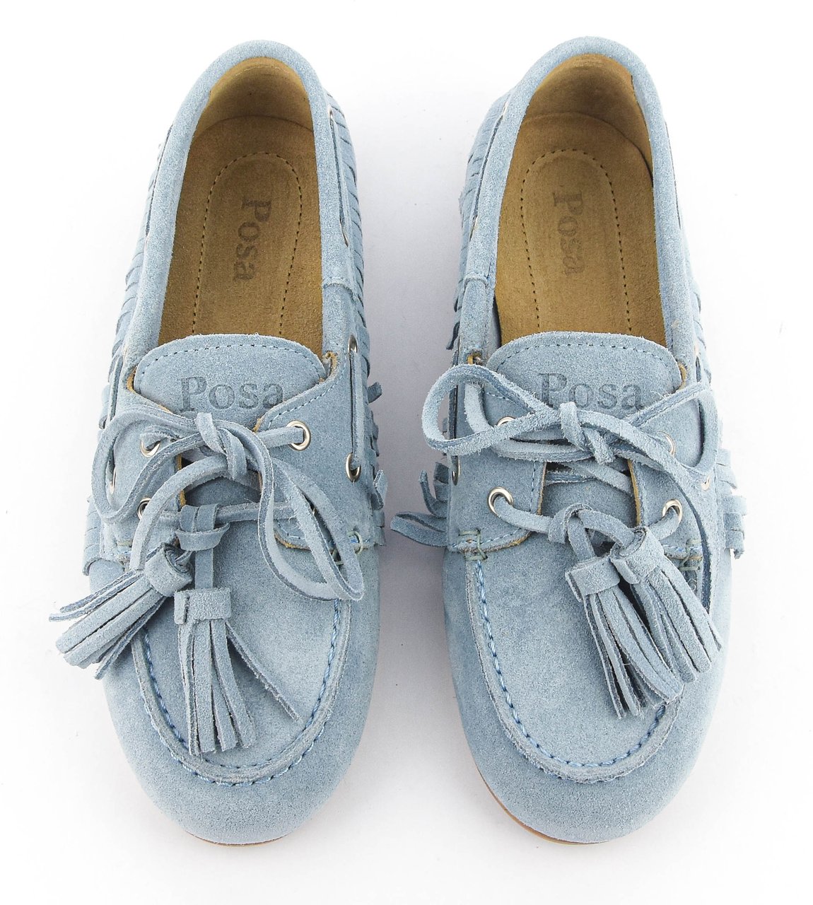 Posa Boat Loafer Native Tassel Blue Lagoon Blauw