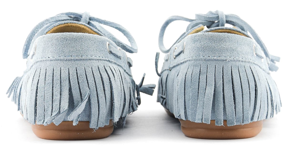 Posa Boat Loafer Native Tassel Blue Lagoon Blauw