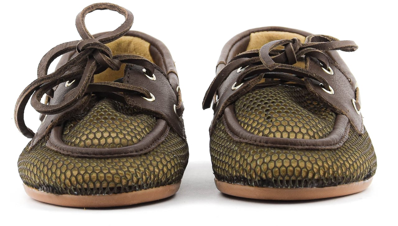 Posa Boat Loafer Mesh Dark Brown Bruin