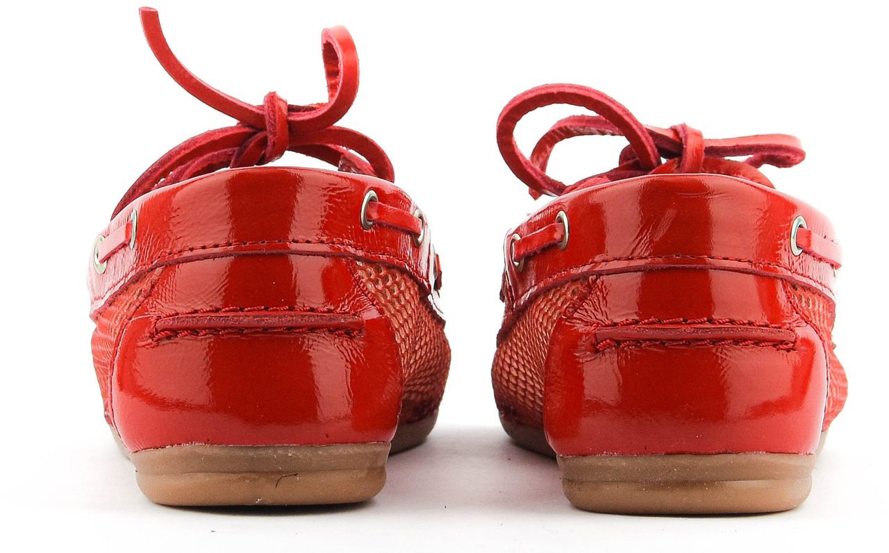Posa Boat Loafer Mesh Ferrari Red Rood