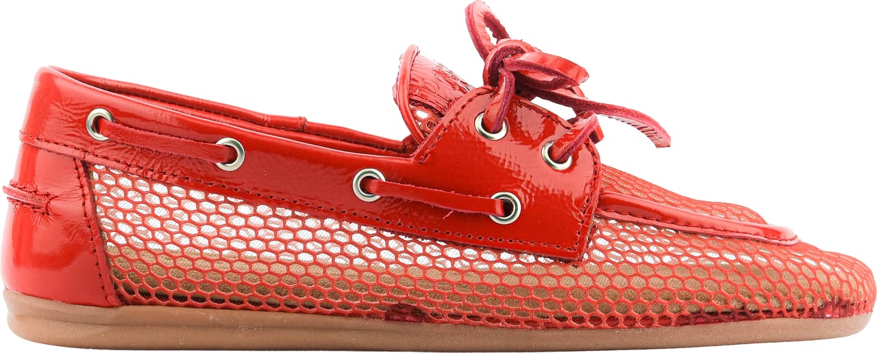 Posa Boat Loafer Mesh Ferrari Red Rood