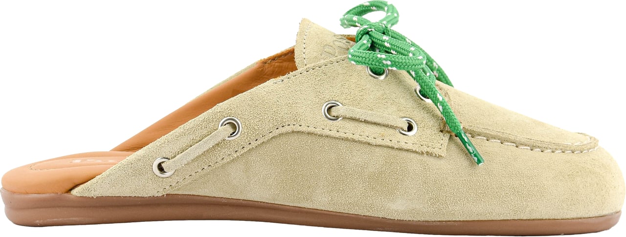 Posa Boat Loafer Mule Light Taupe Beige