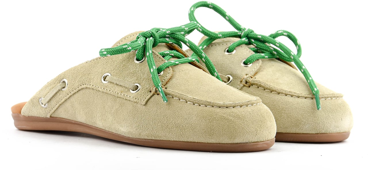 Posa Boat Loafer Mule Light Taupe Beige