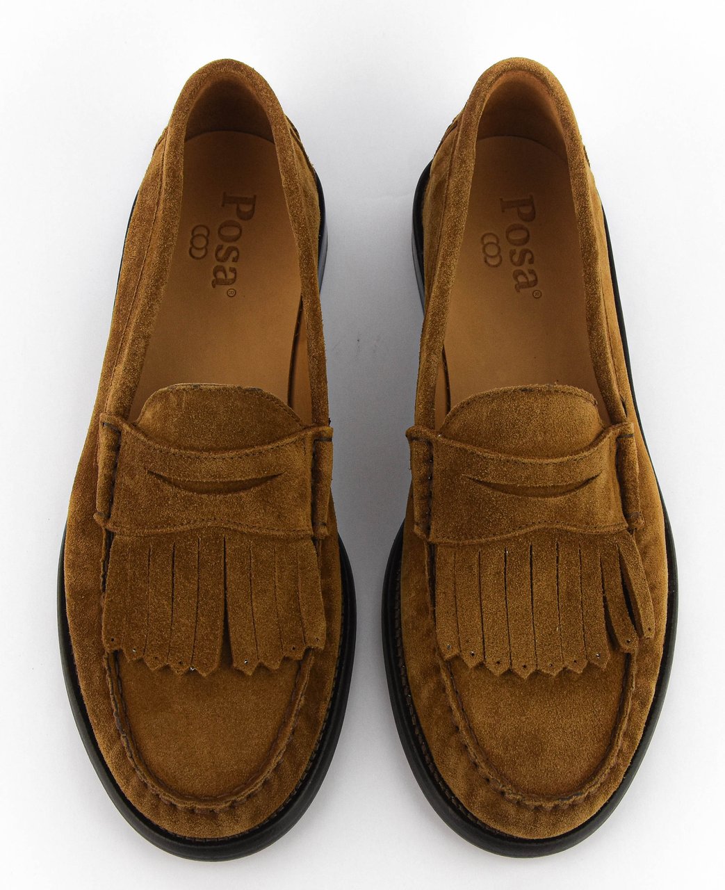 Posa Fringe Moccasin Tabacco Bruin