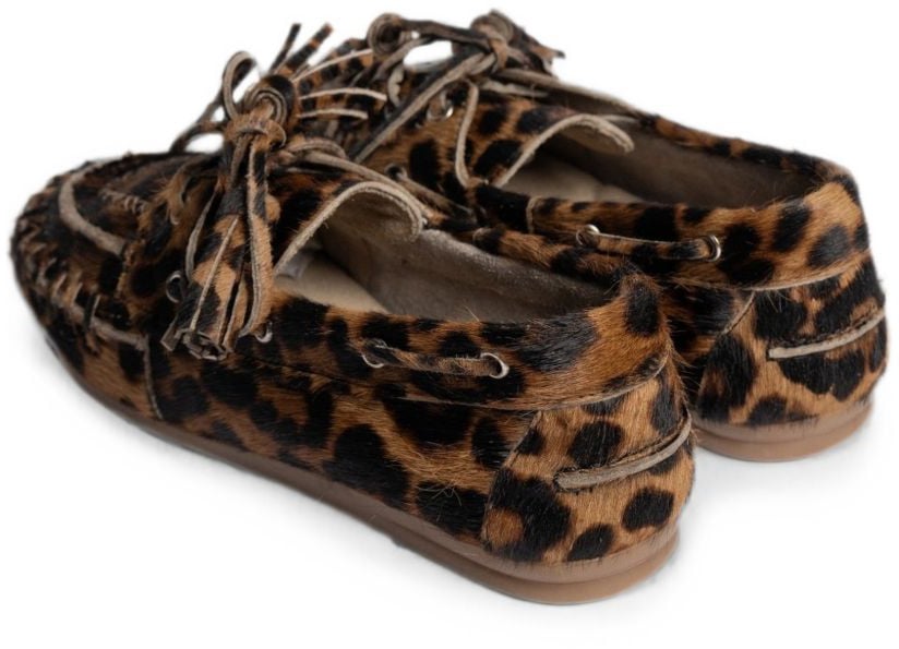 Posa Flat Shoes Leopard Print Beige