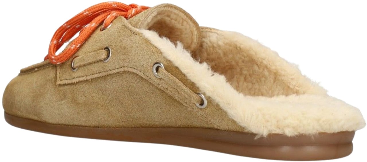 Posa Posa Suede Loafers Beige Boatloafer Mule-fur Beige