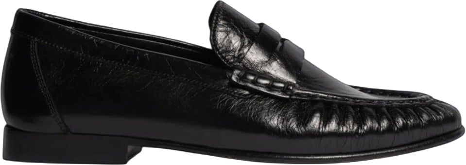 Posa PENNY LOAFER WRINKLE MULE Zwart