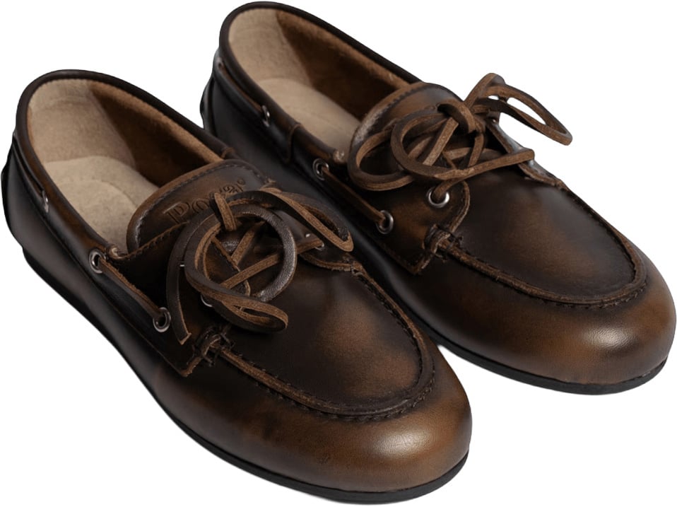 Posa BOAT LOAFERS BRUSHED LEATHER Bruin