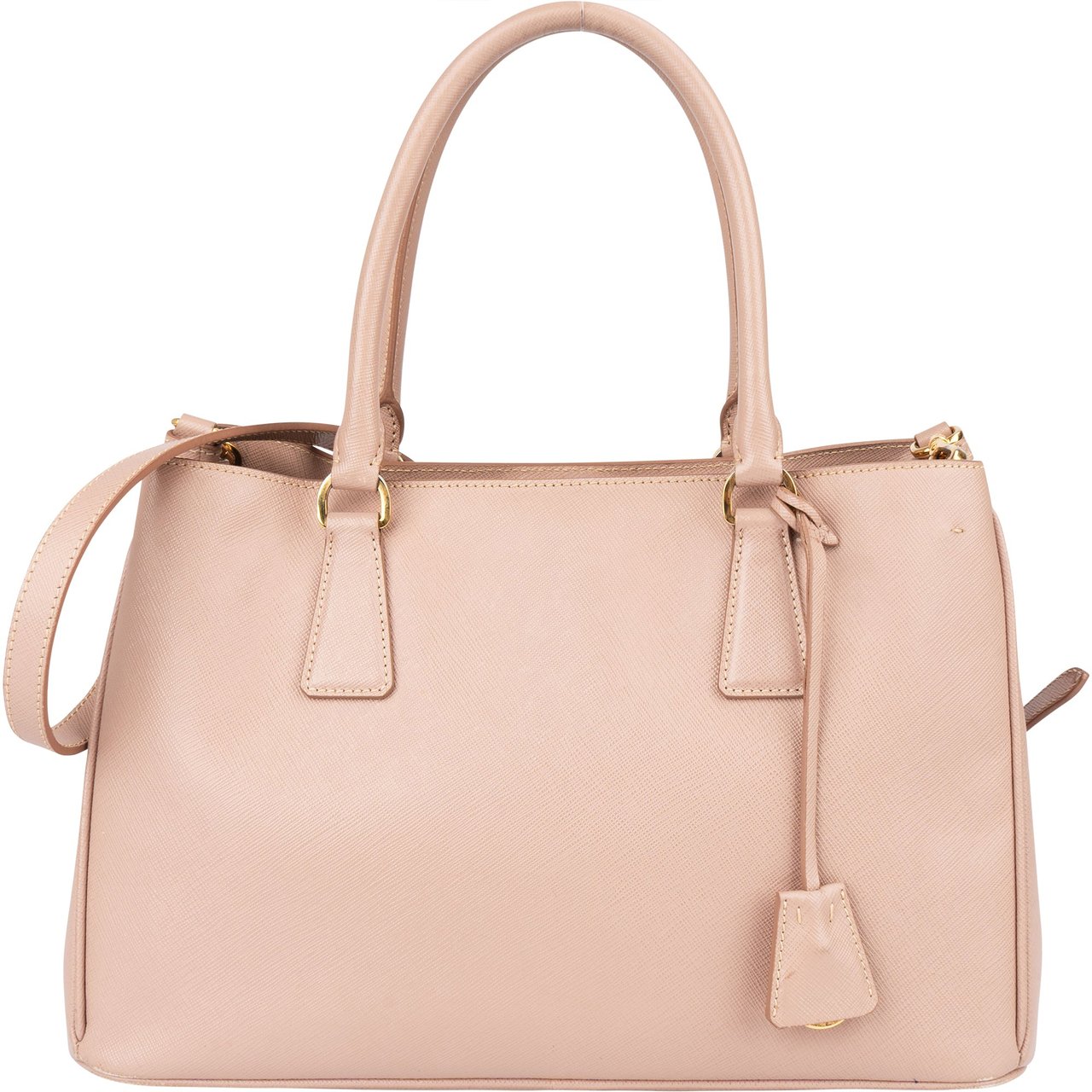 Prada Prada Pink Saffiano Leather Galleria Handbag Rood